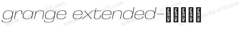 grange extended字体转换
